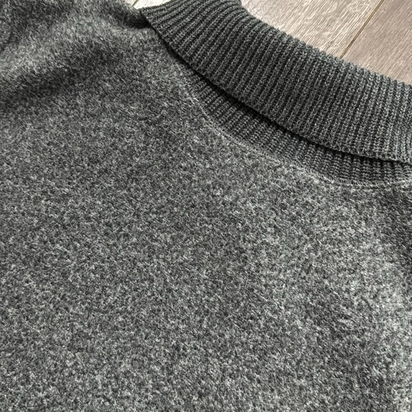 Zara cozy grey fleece cropped turtleneck sweater L - Picture 3 of 4
